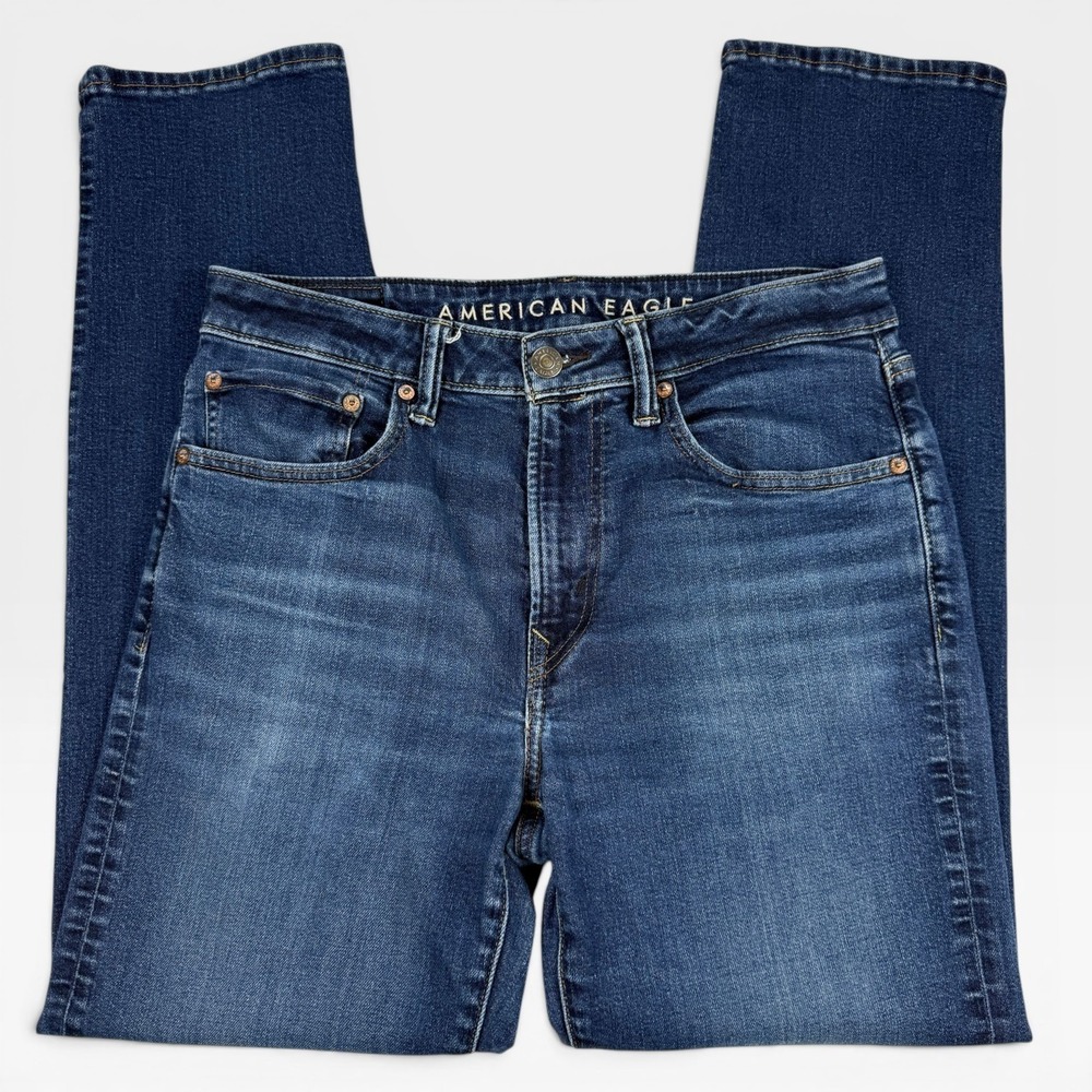 AMERICAN‎ EAGLE Athletic Straight Jeans Mens 31x32 Blue Denim Casual Everyday